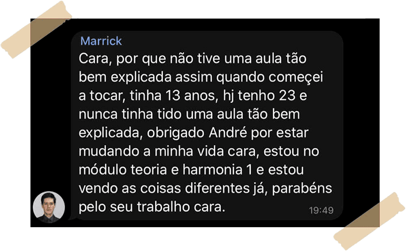 Relato de Marrick sobre a clareza das aulas