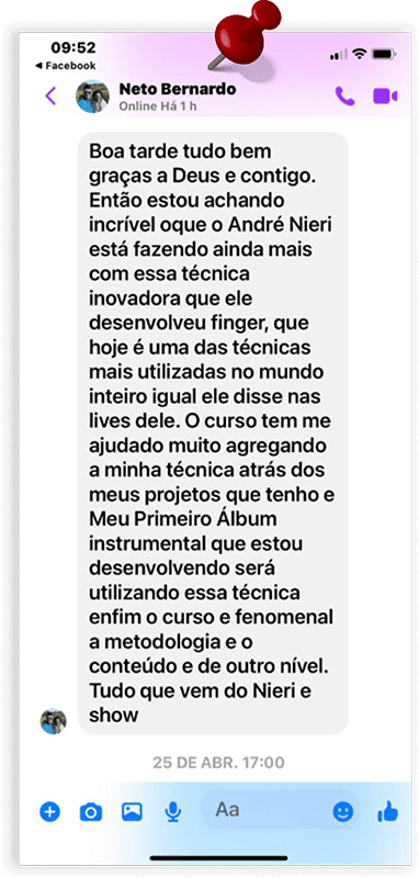 Relato de Neto Bernardo sobre técnica e metodologia